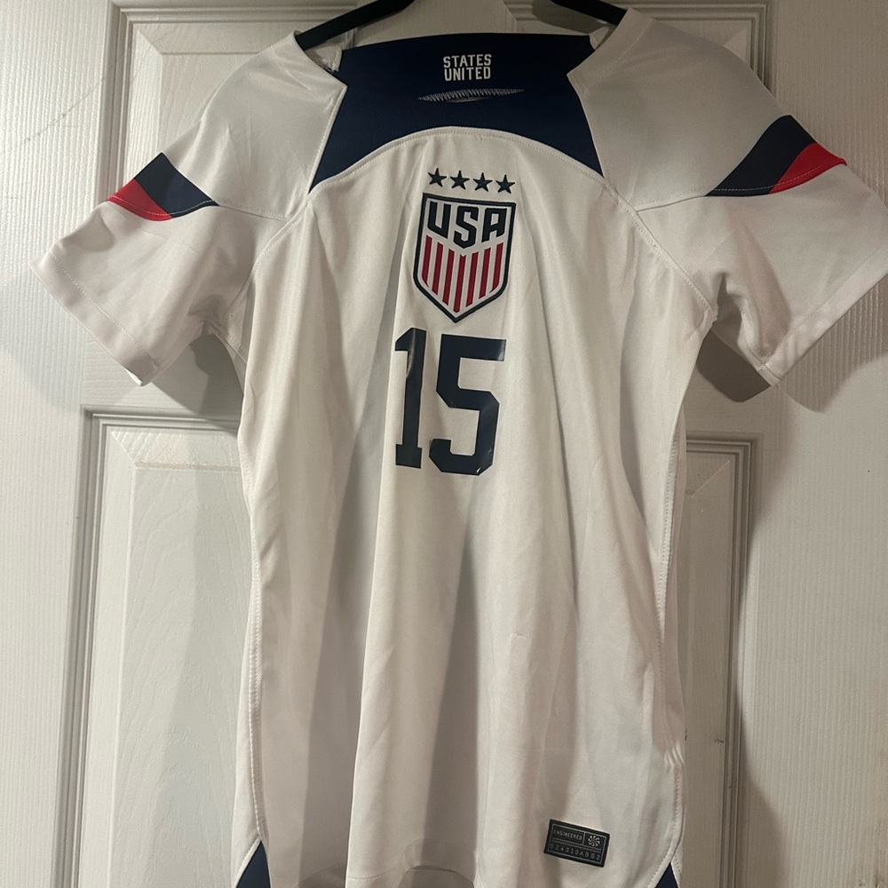 Nike White and Blue USWNT Rapinoe Soccer Jersey